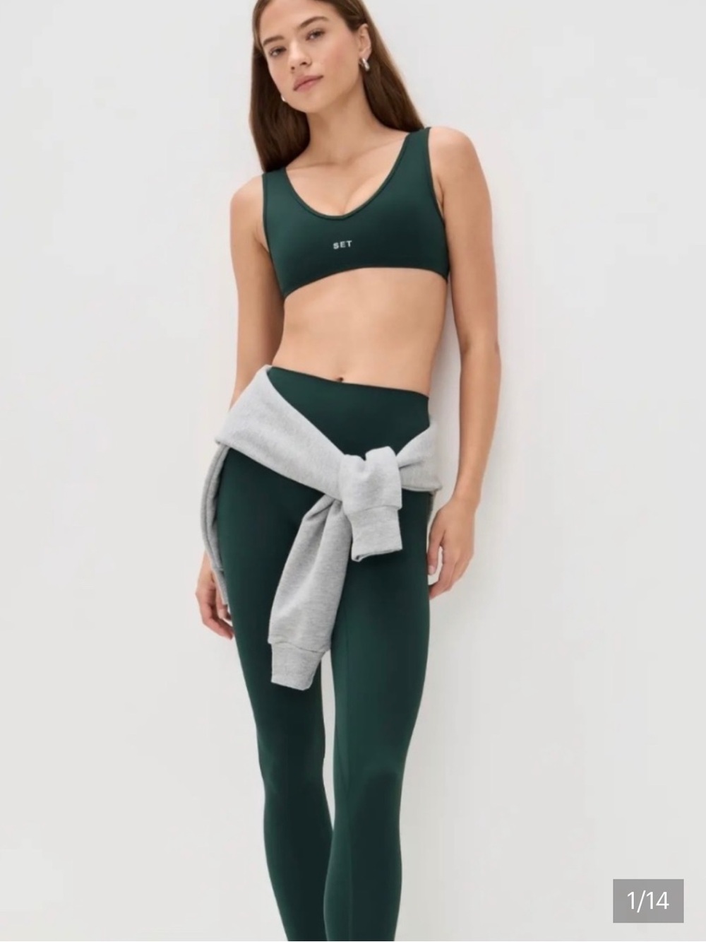 SET Active sportbody set in beetle High-Waist Leggings & Sport Bra in Deep Green